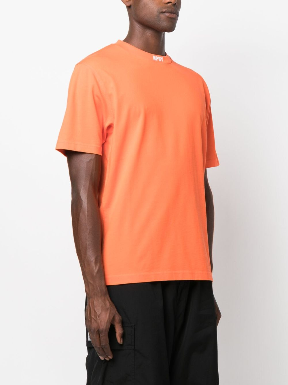 logo-embroidered cotton T-shirt - 3