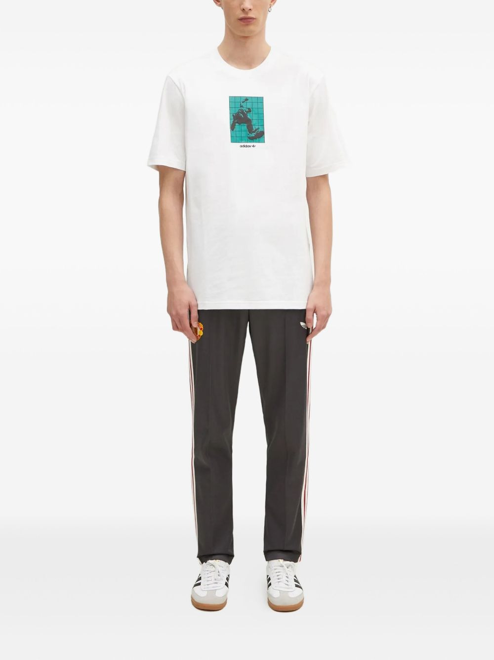 side-stripe trousers - 2