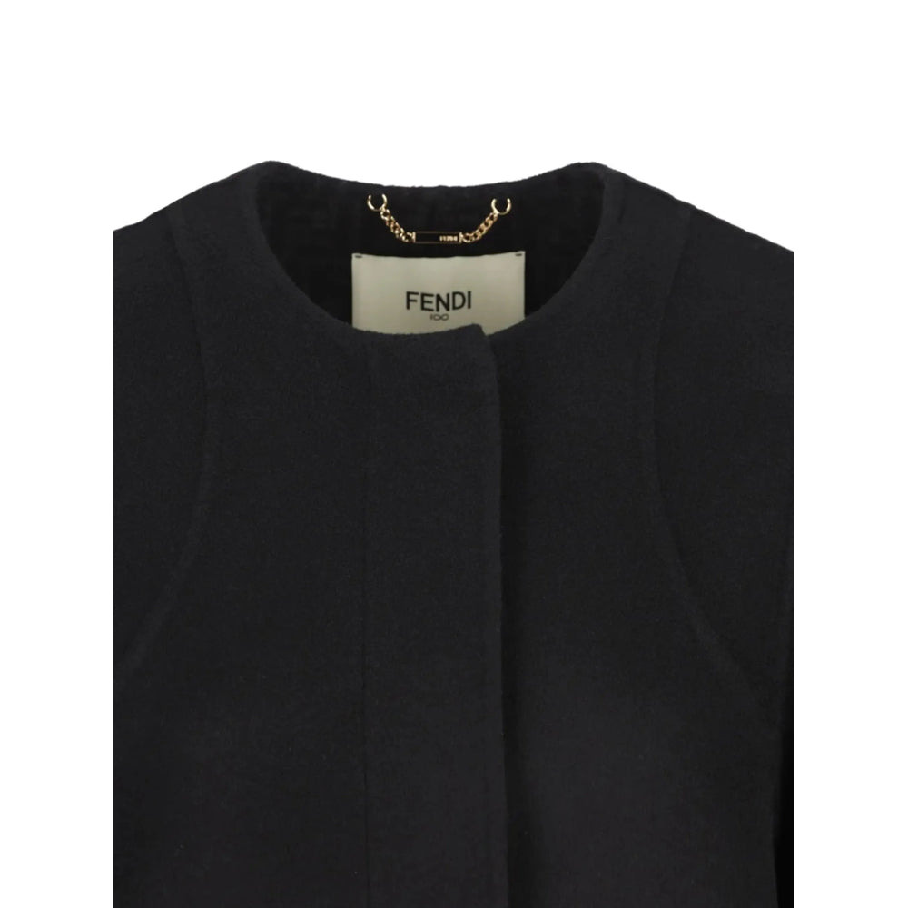 Fendi Black Coats - Single Breasted Coats Women - 3