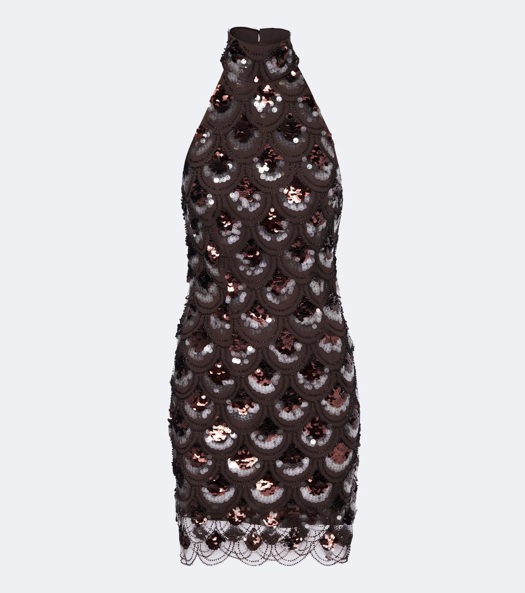 Sequined halterneck minidress - 1