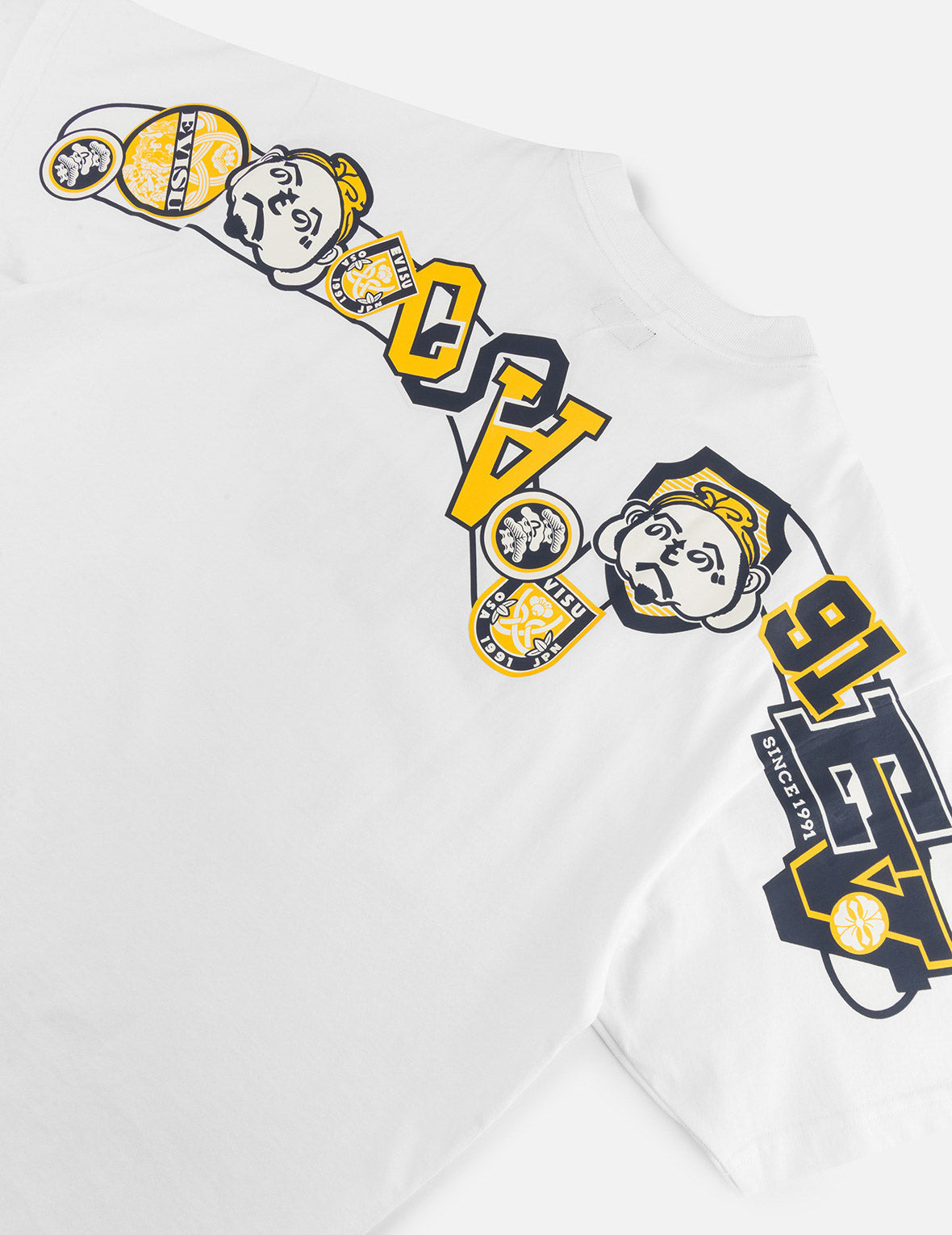 Henohenomohe Godhead and Wheel of Wisdom tag Daicock Print Relax Fit T-Shirt - 8