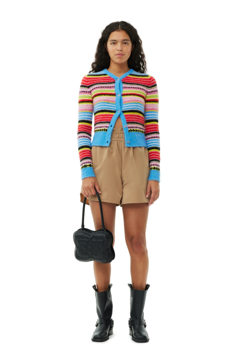 GANNI BROWN LIGHT TWILL SHORTS outlook
