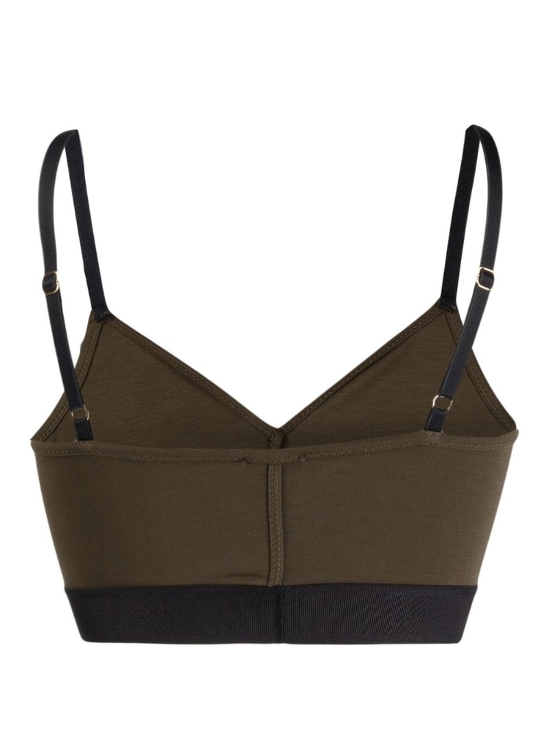 logo-trim stretch bralette - 2