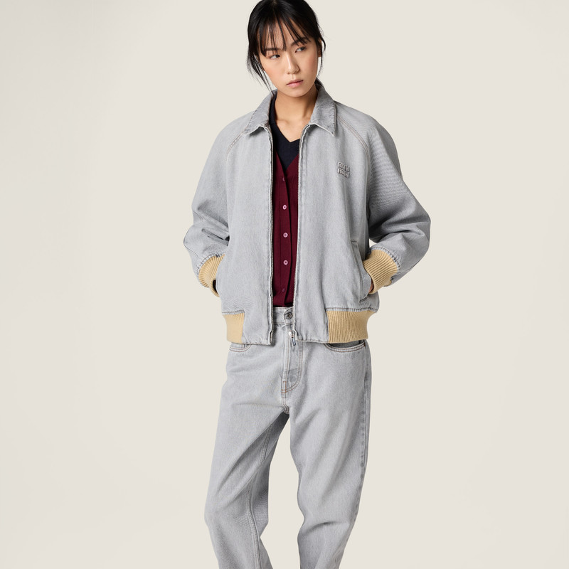 Denim blouson jacket 5