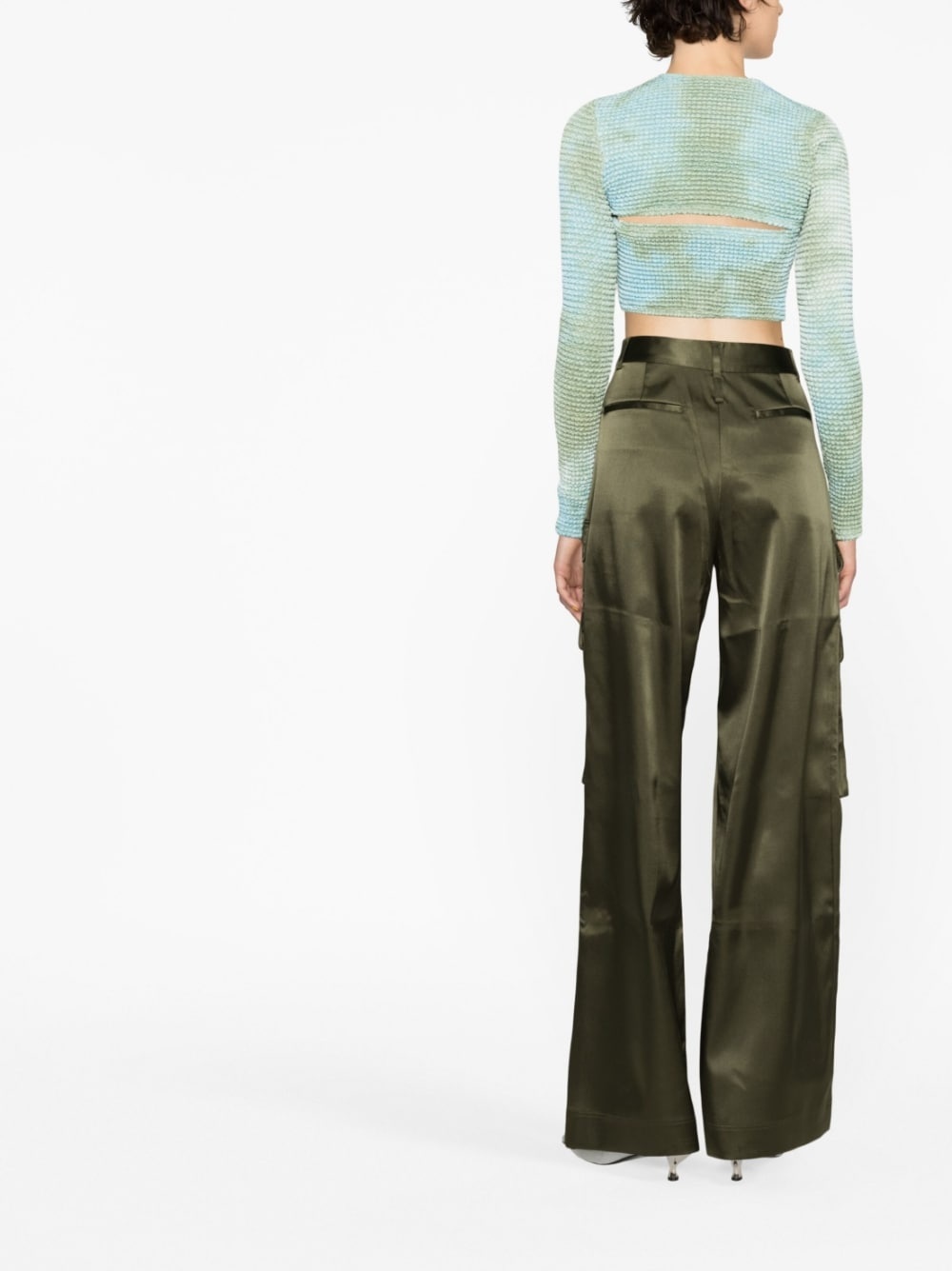 Double tie-dye cut-out top - 3