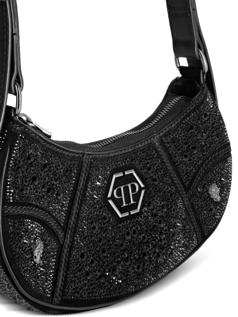 crystal-embellished shoulder bag - 4