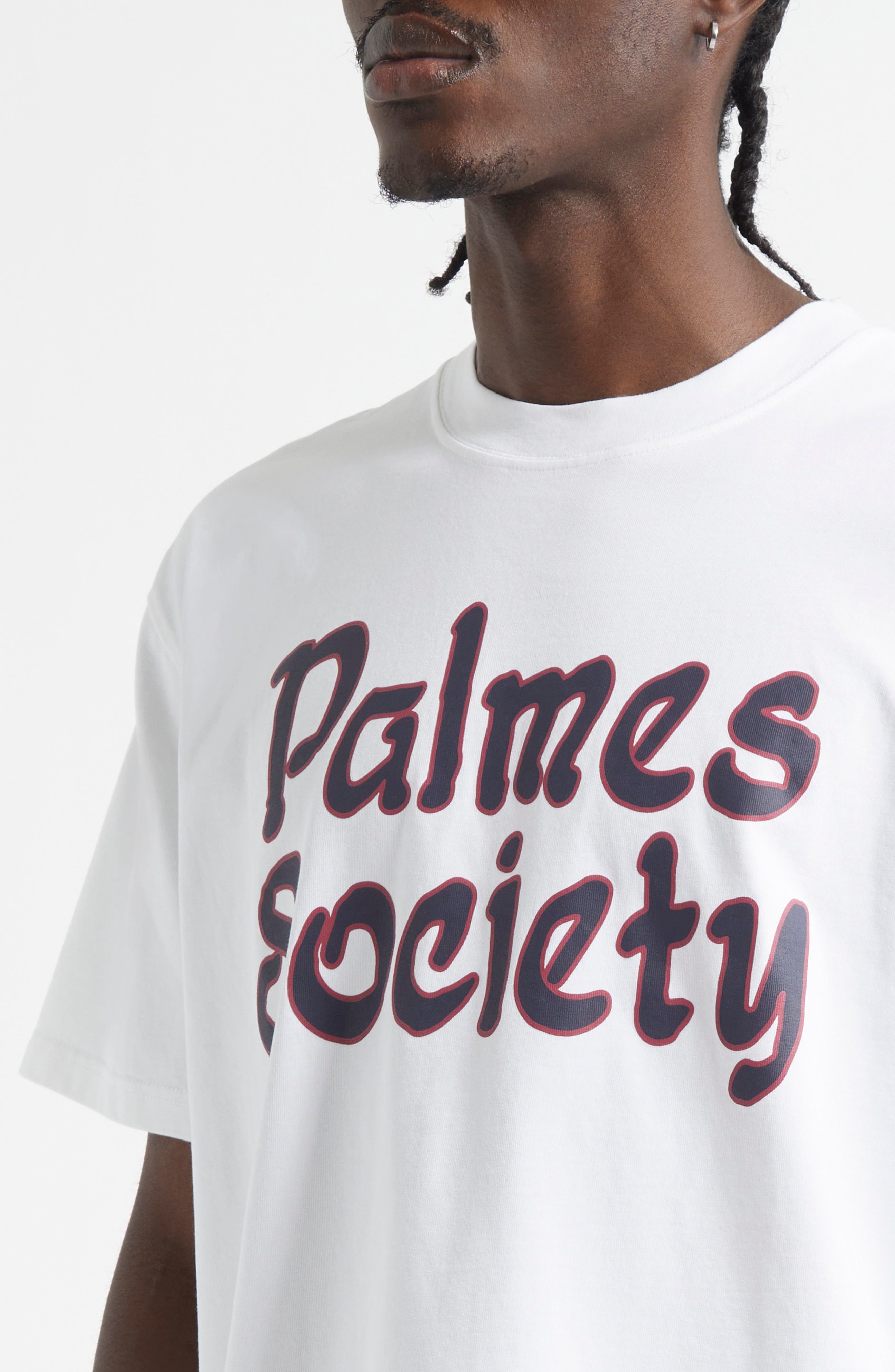 PALMES Society Graphic T-Shirt in White at Nordstrom - 4