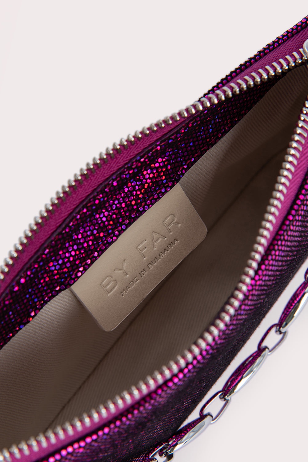 Mini Rachel Fuchsia Disco Dot Leather 8