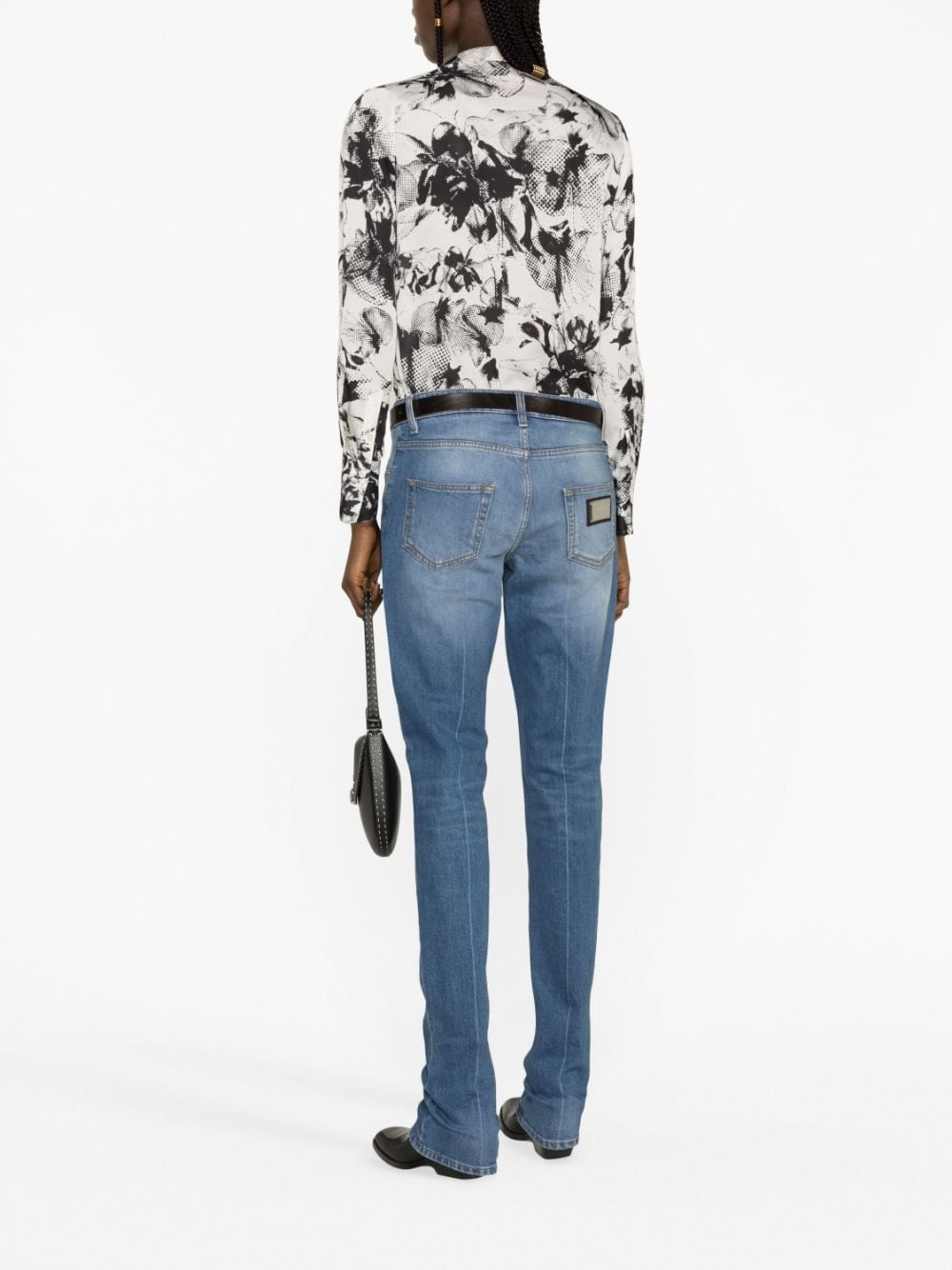 mid-rise flared jeans - 4