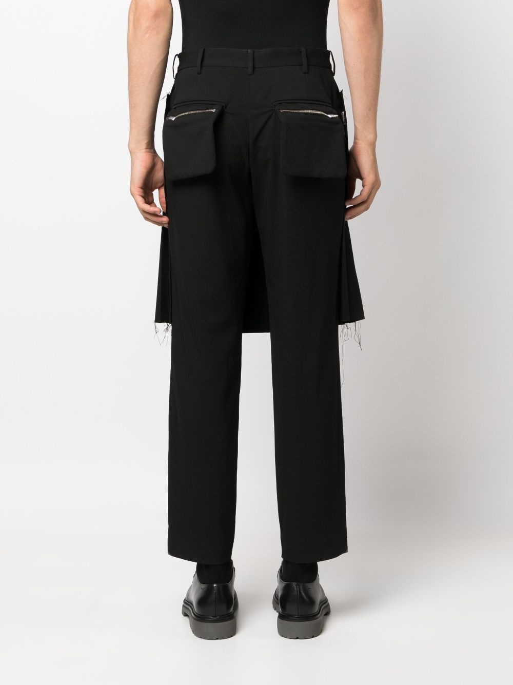 pleated-skirt tailored trousers - 4