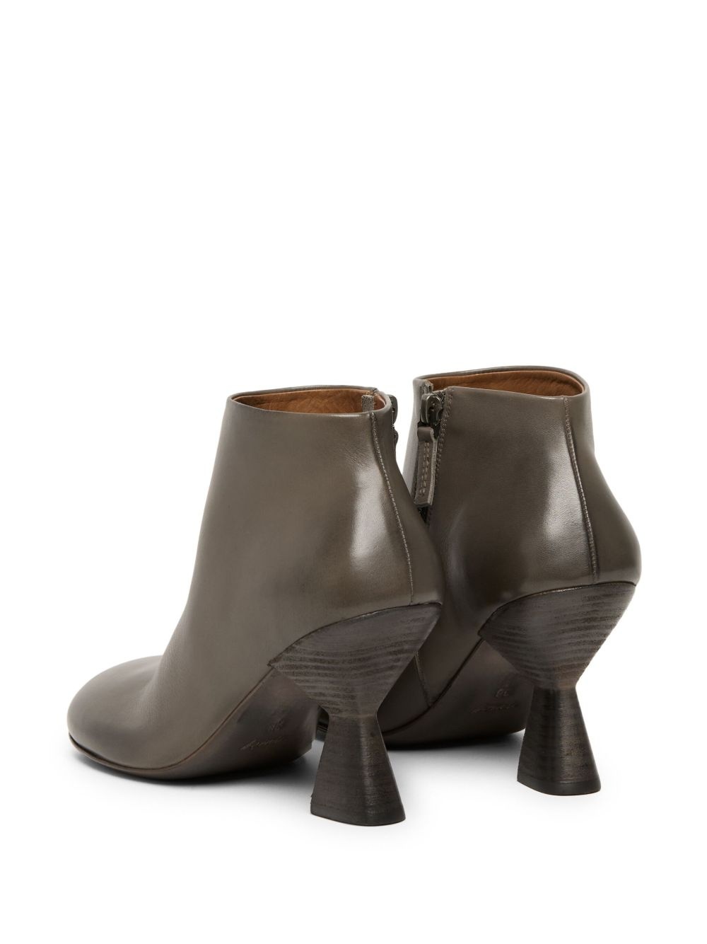 sculpted heel leather ankle boots - 3