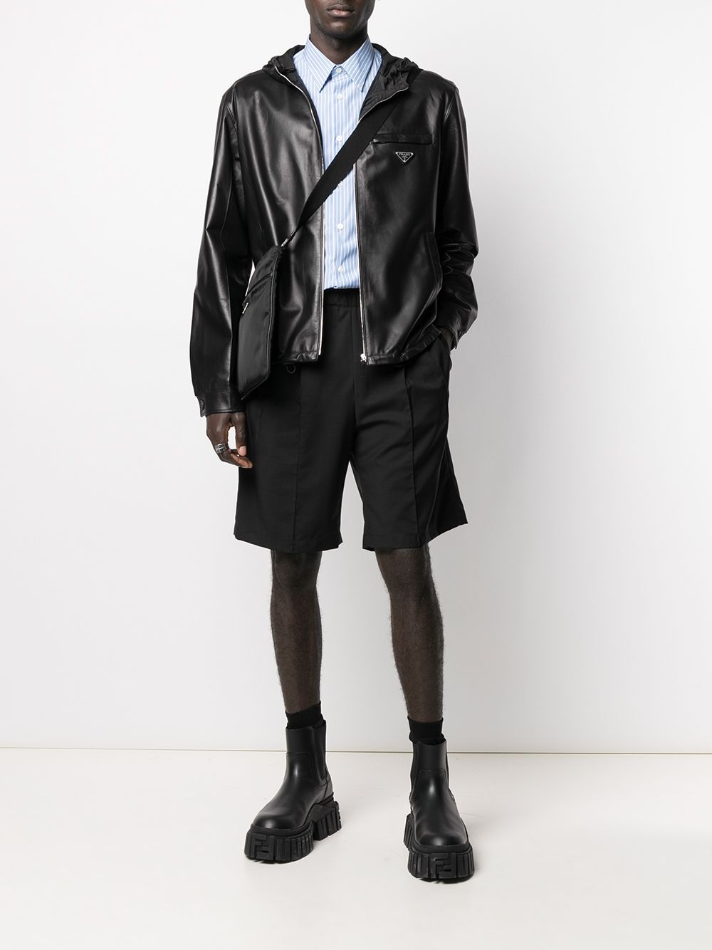 logo-plaque zipped jacket - 2