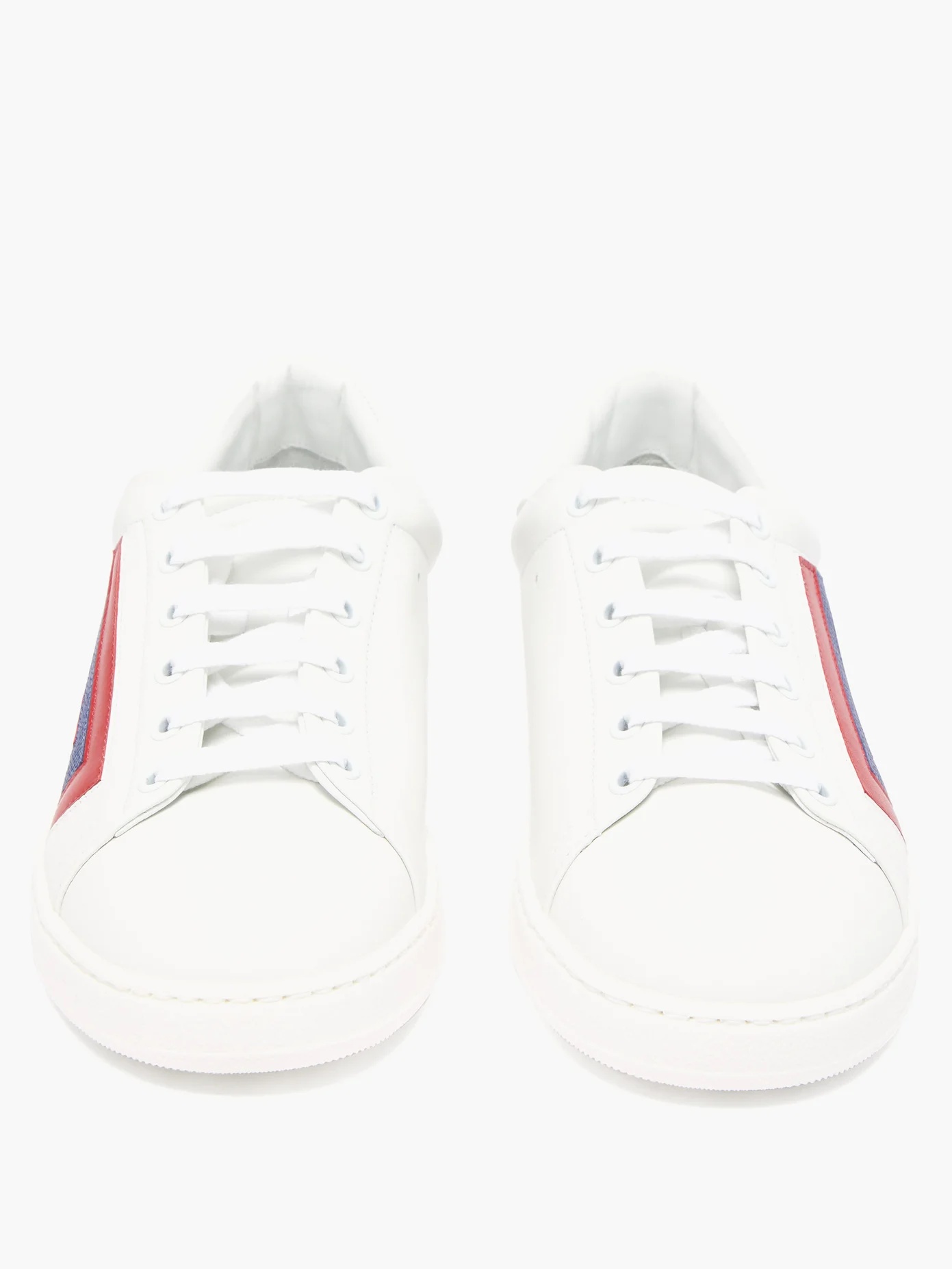 Super 3 striped leather trainers - 5