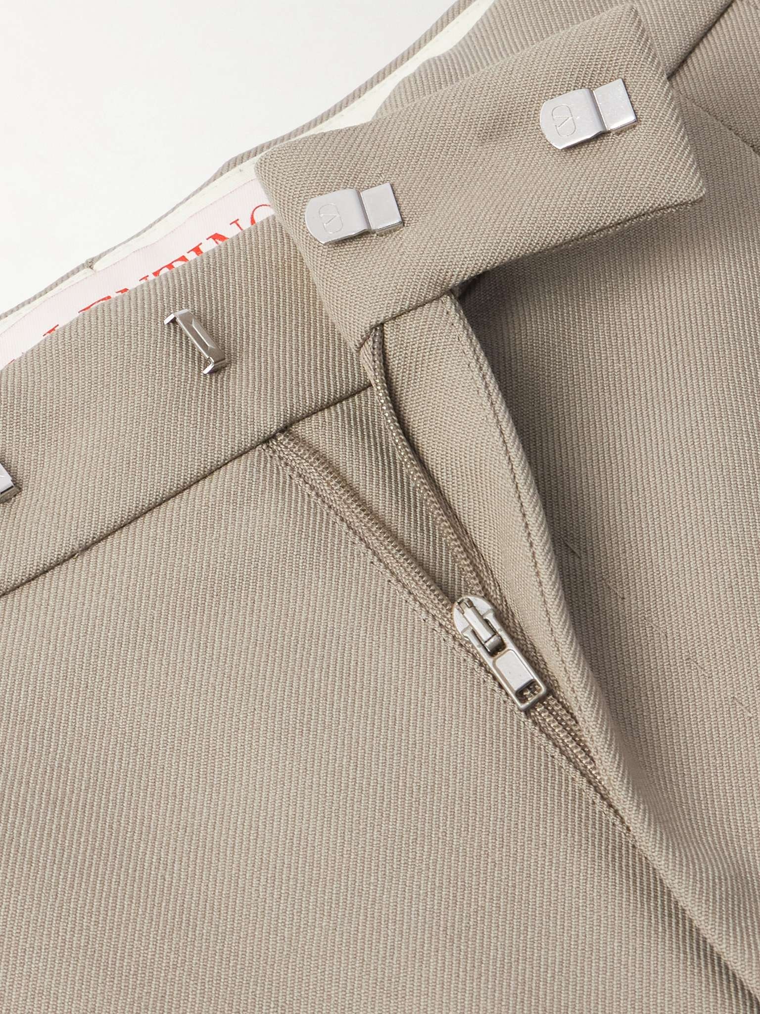 Wide-Leg Pleated Wool-Gabardine Trousers - 6