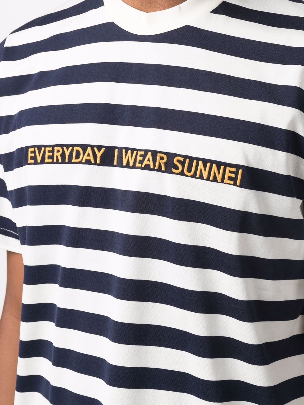 slogan-print striped T-shirt - 5