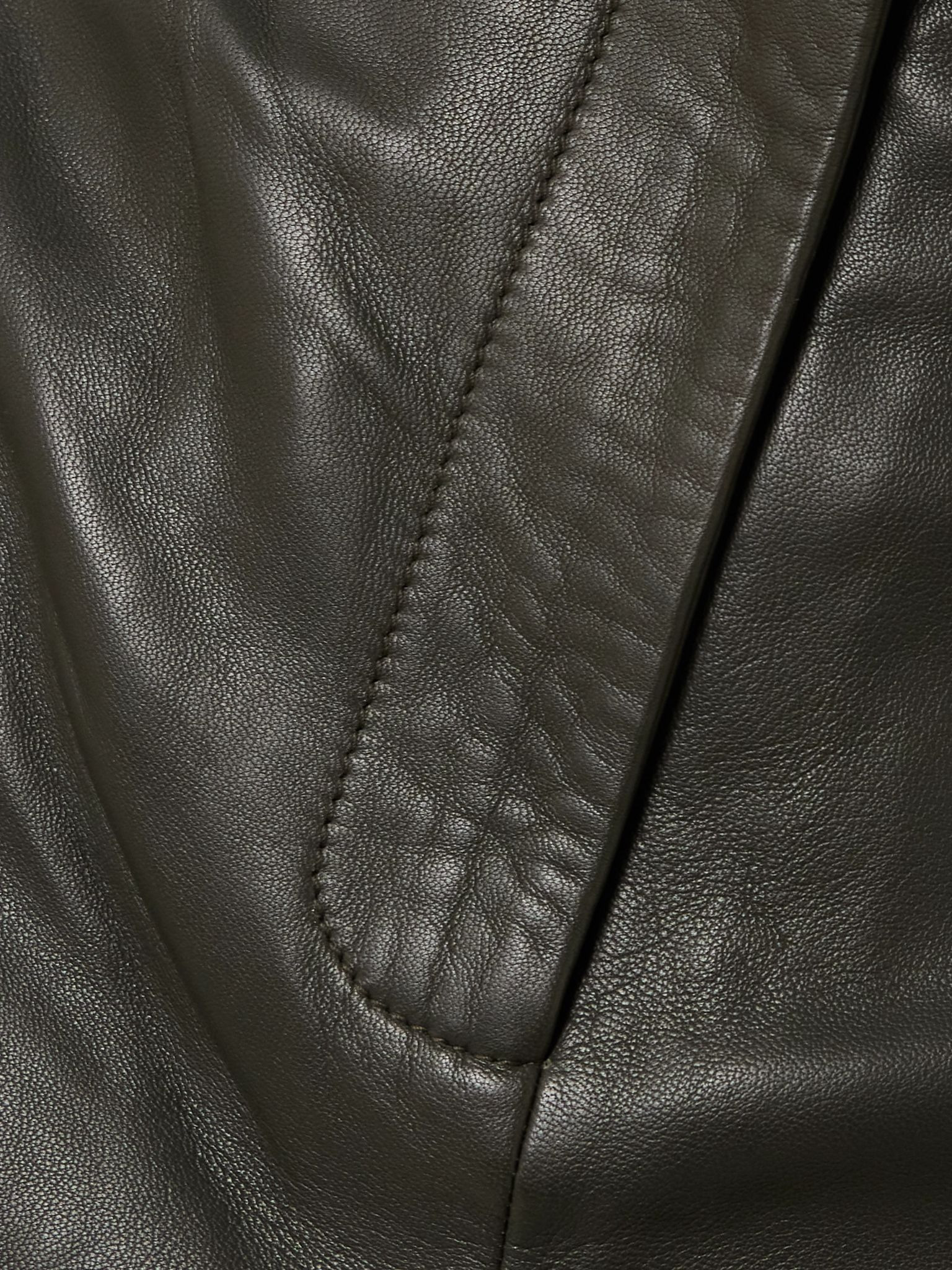 Leather tapered pants Army green - 5