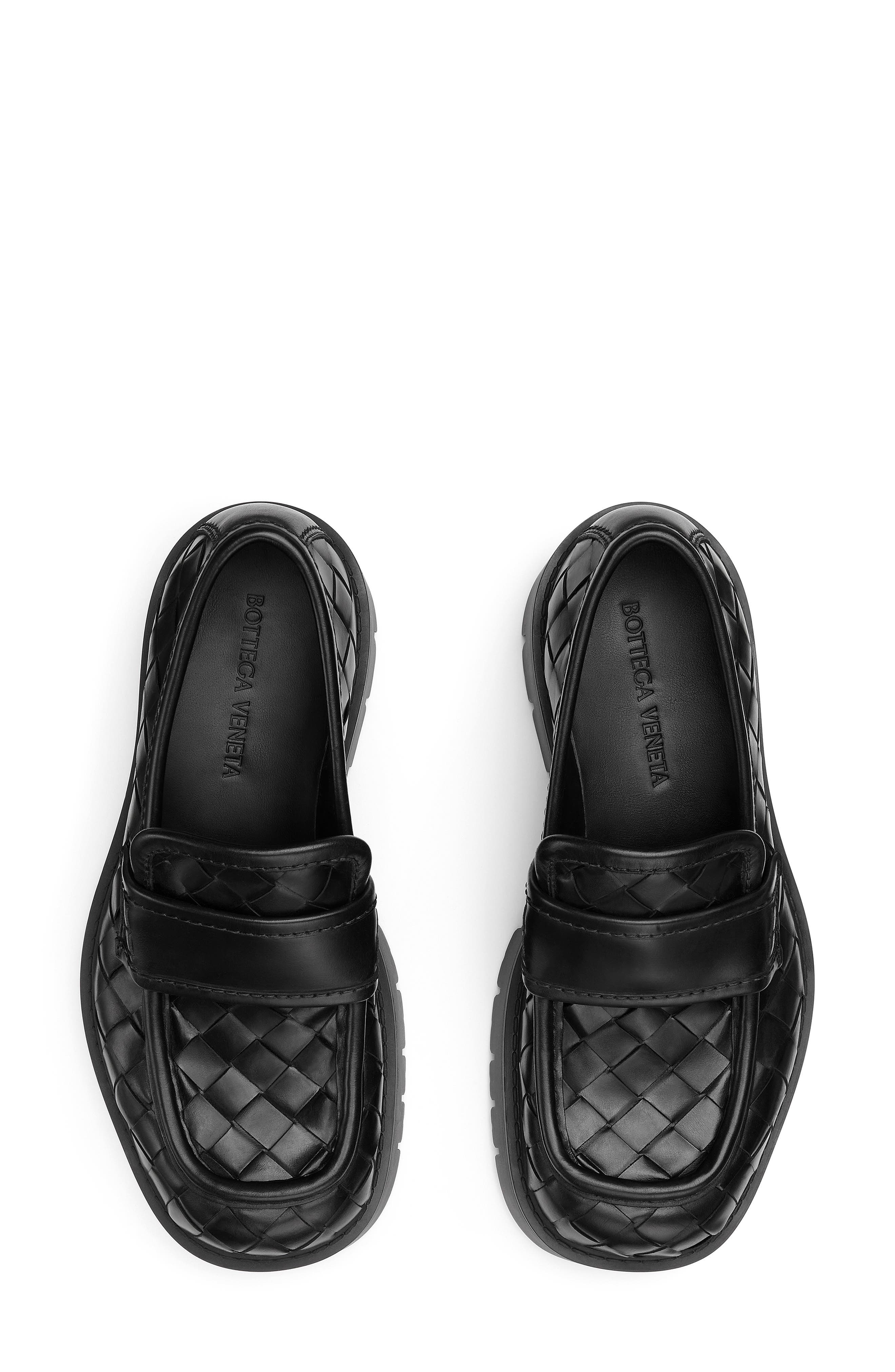 Bottega Veneta Haddock Intrecciato Loafer in Black at Nordstrom - 3