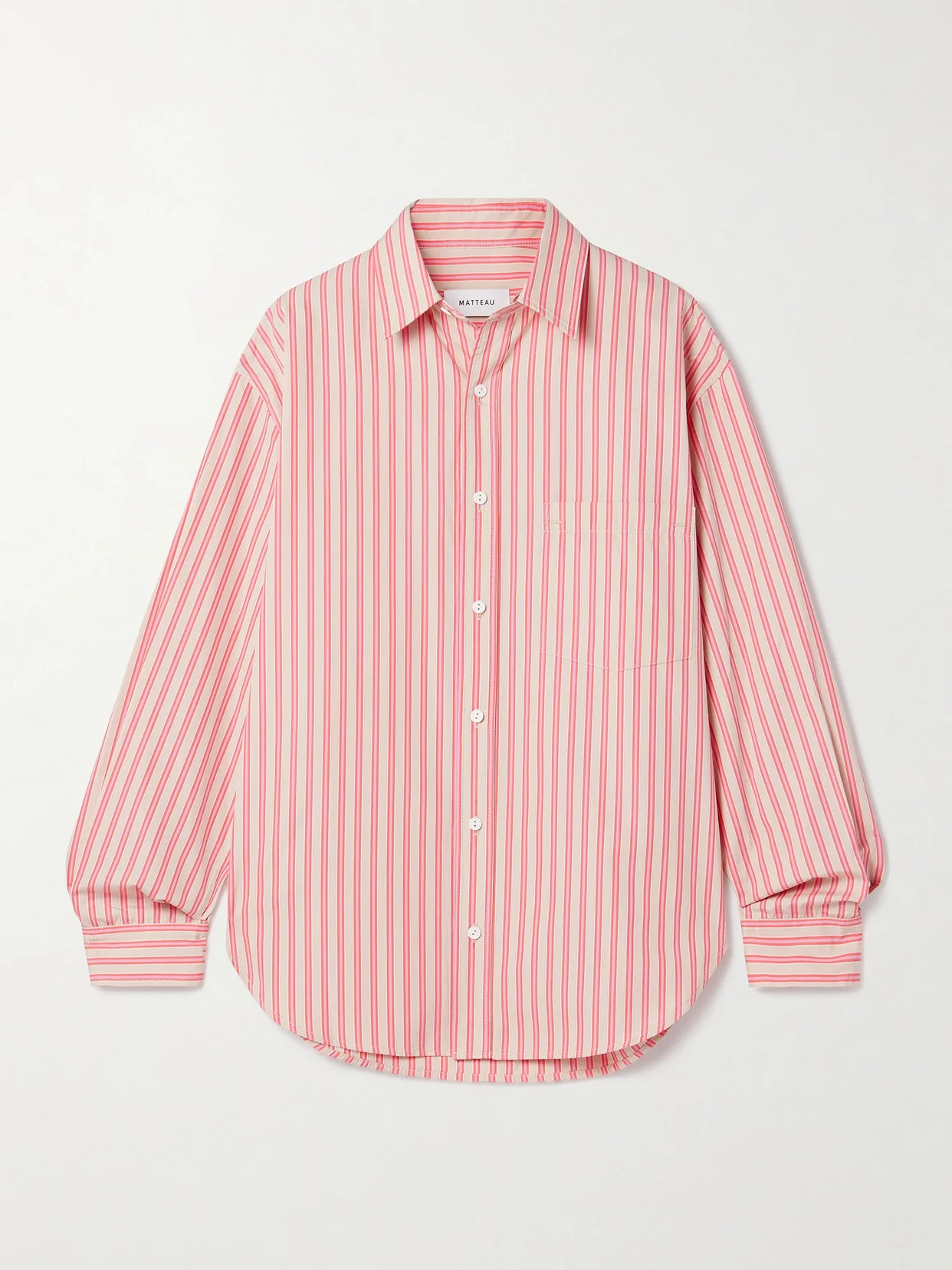 Striped Cotton-poplin Shirt - 1