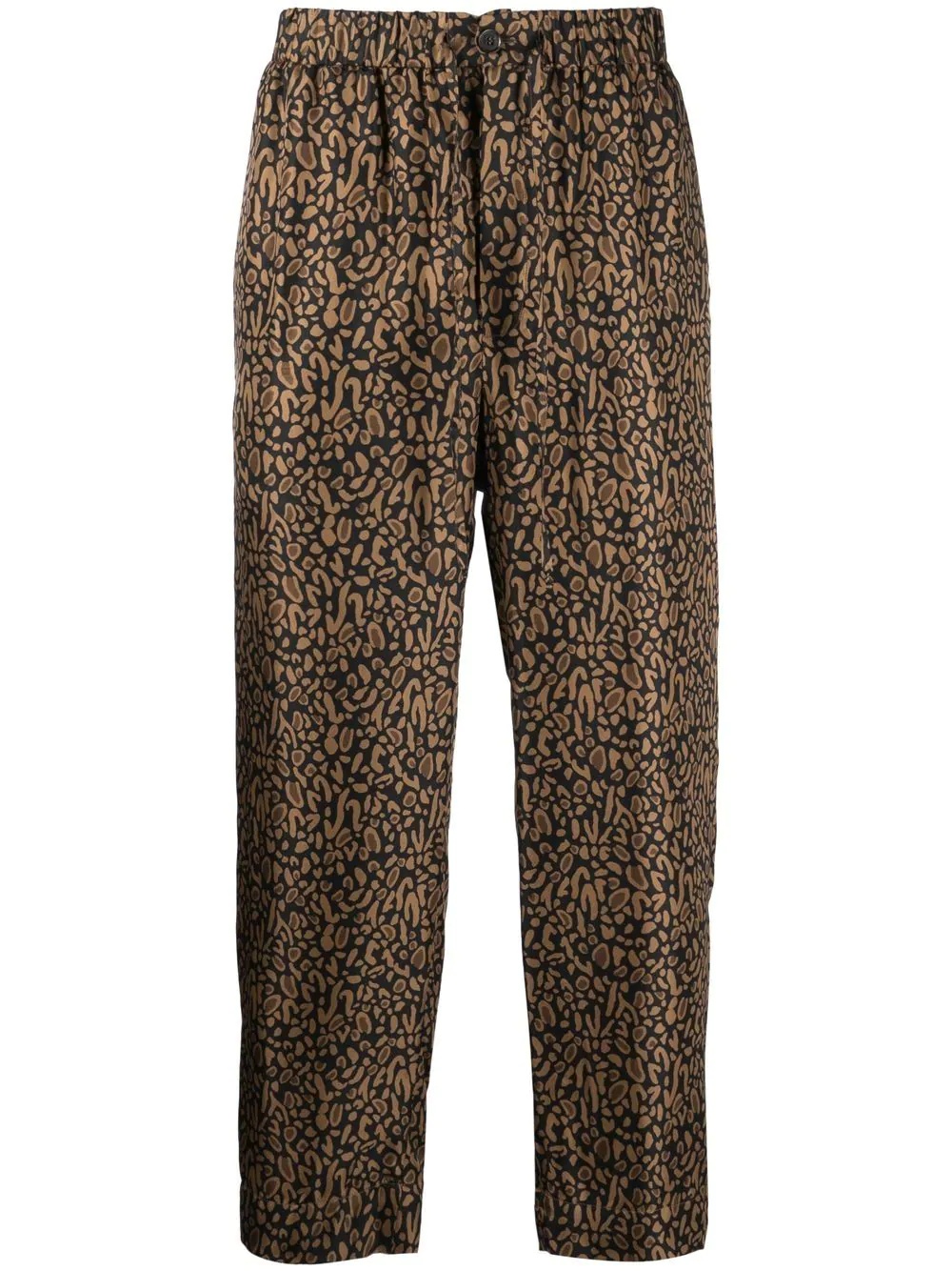 cropped silk trousers - 1