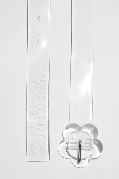 Acne Studios Transparent flower buckle belt - Transparent outlook
