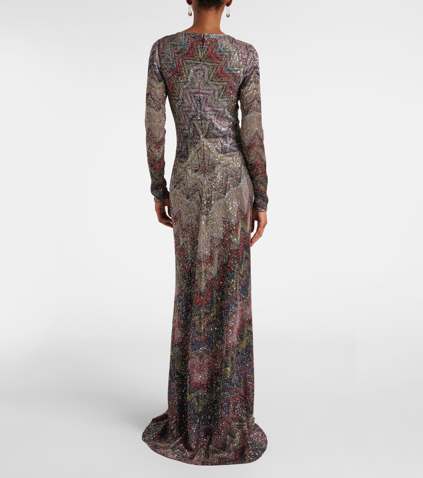 Zigzag sequined lamé maxi dress - 3