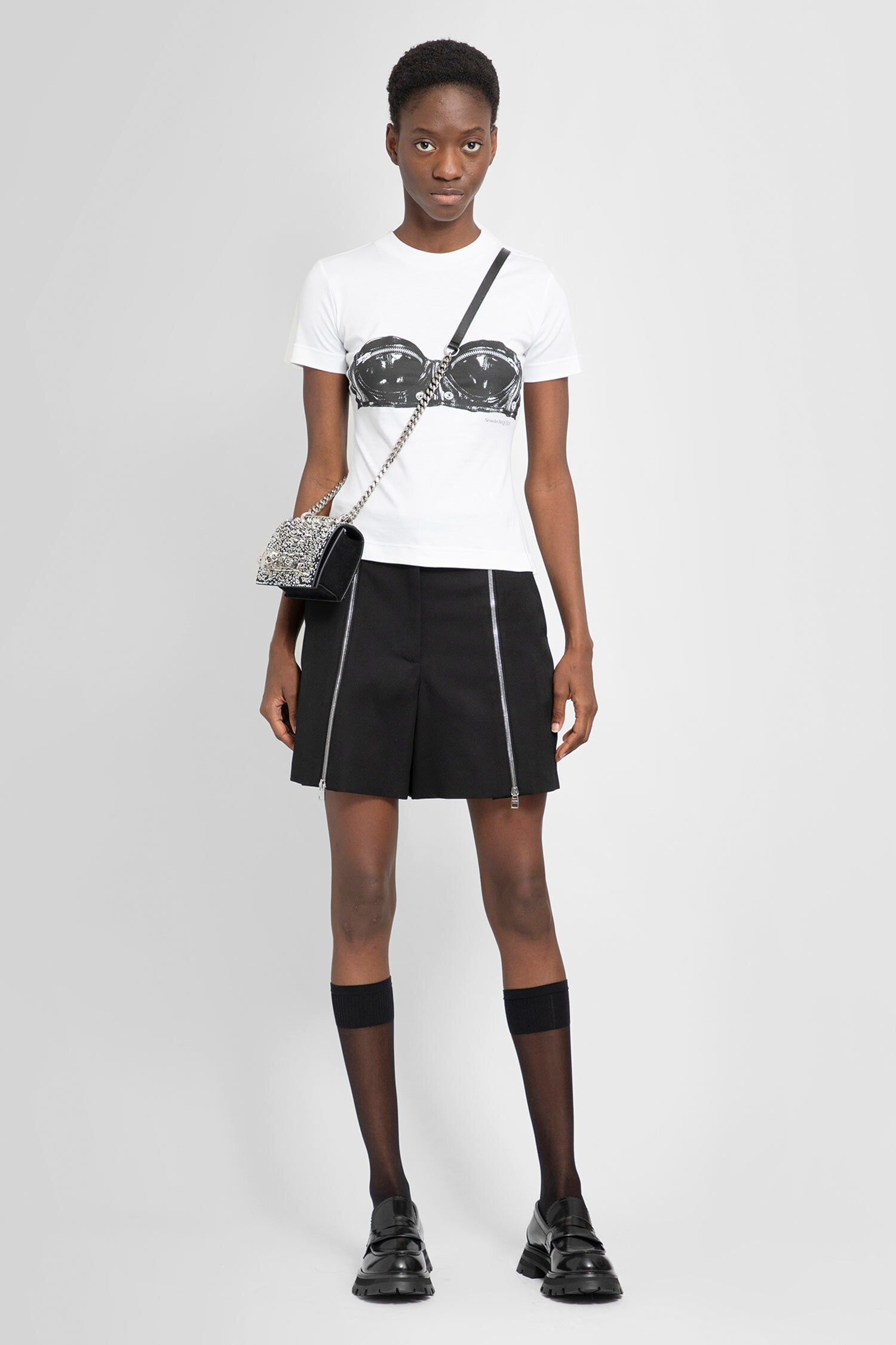 ワンピース ALEXANDER MCQUEEN Women Mid Skirts 758519Q1A6G1160 Black 28191477_58763214_600.jpg
