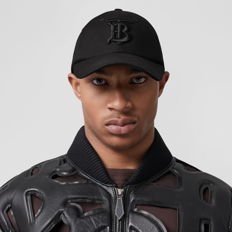 Monogram Motif Cotton Gabardine Baseball Cap 3