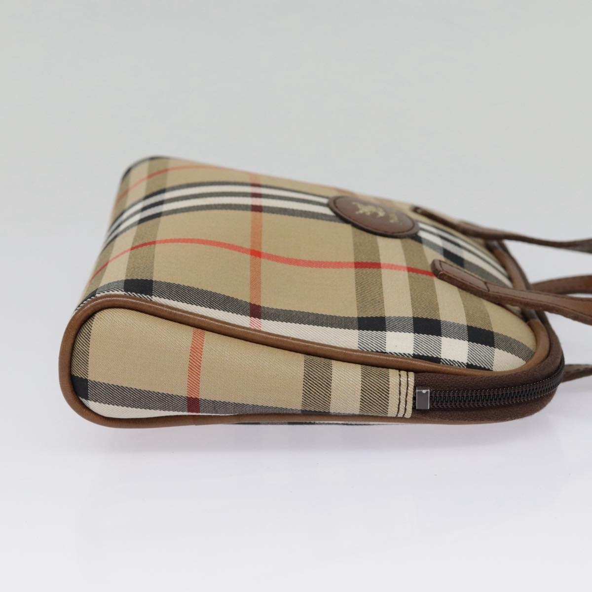 Burberry Nova Check Hand Bag Canvas Beige - 4