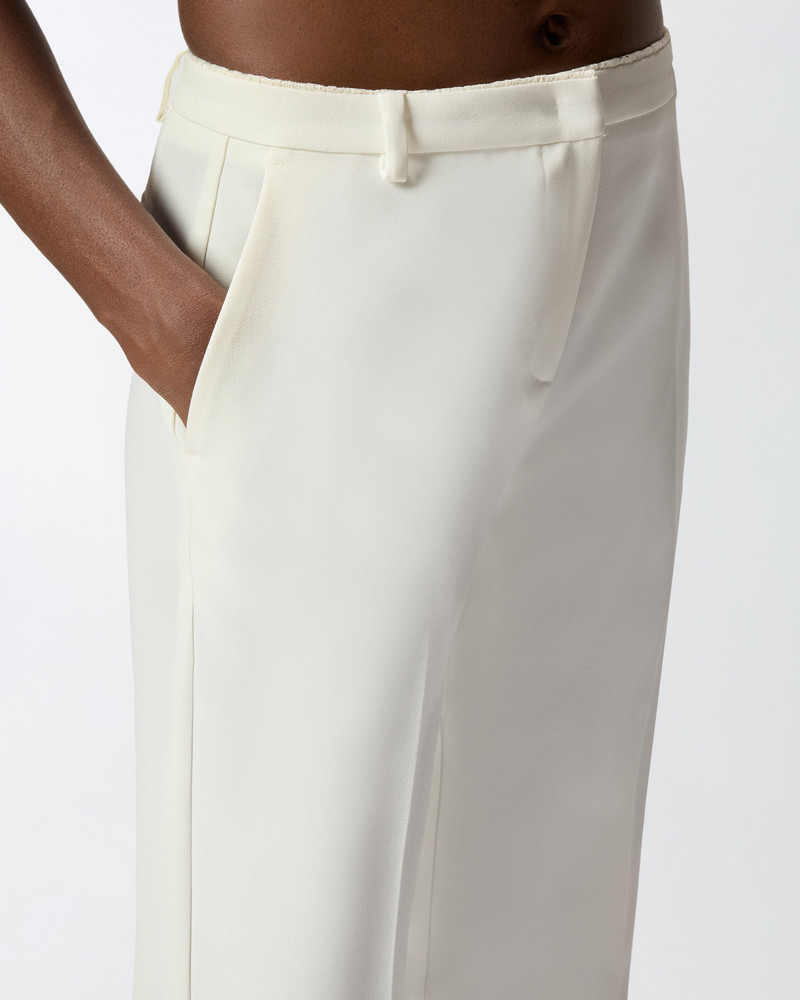 TROUSERS IN CANVAS WITH PRESSED PLEAT DETAIL 6