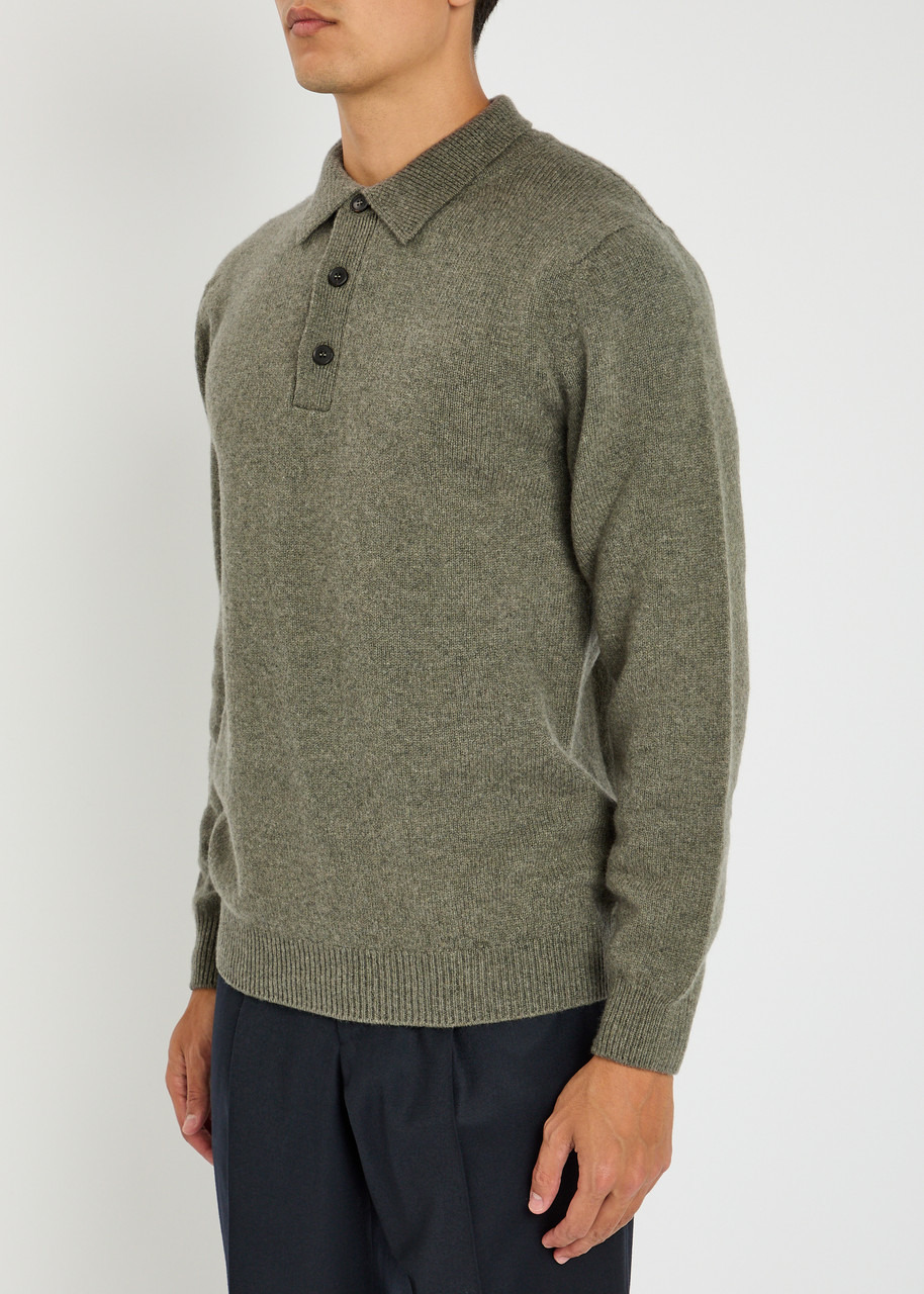 Sunspel Wool Polo Jumper - 2