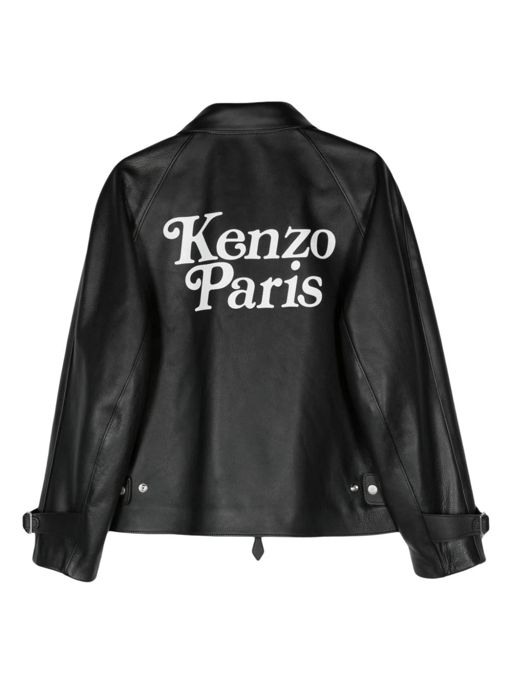 X VERDY LOGO-PRINT LEATHER JACKET - 2