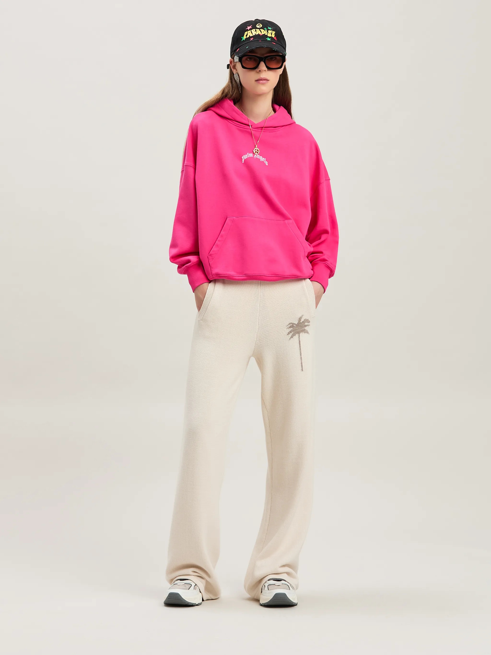 Curved logo hoodie - 2