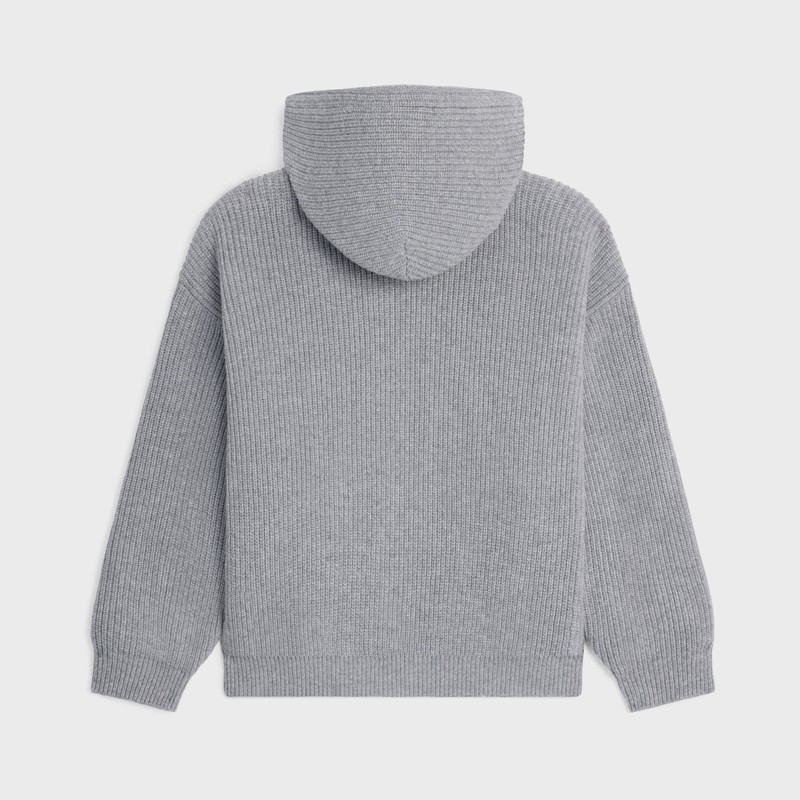 CELINE hooded cardigan IN RIBBED WOOL outlook
