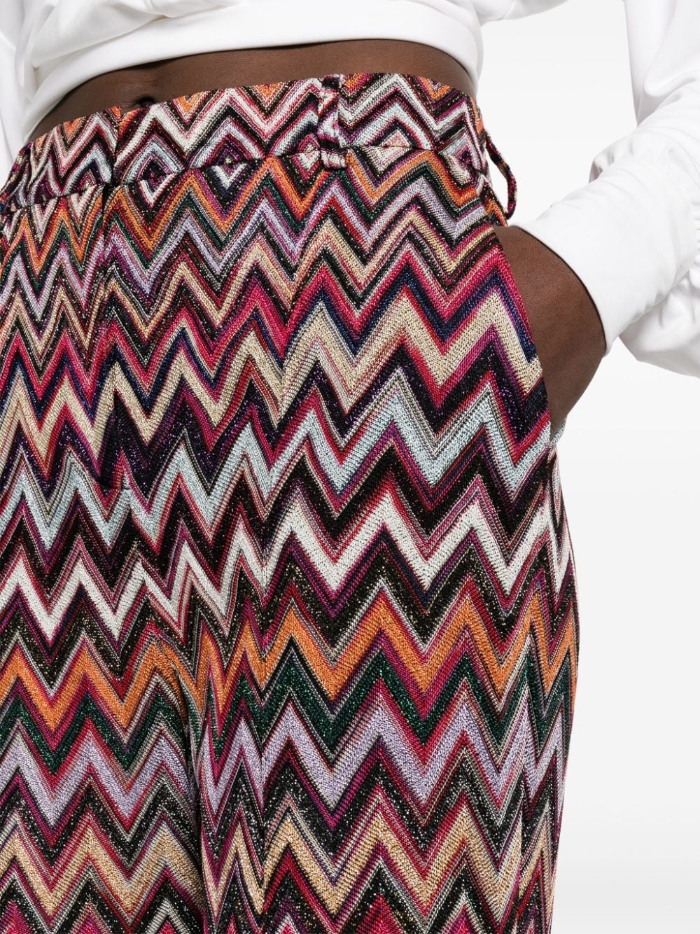 Zigzag lurex trousers - 5
