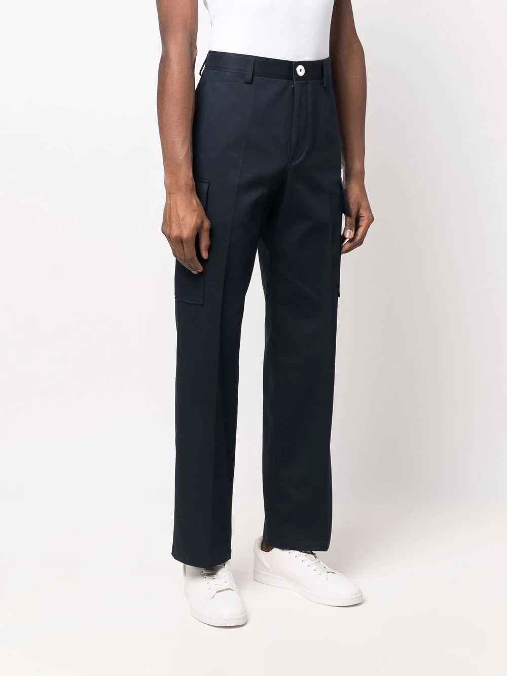 pocket-detail straight-leg trousers - 3