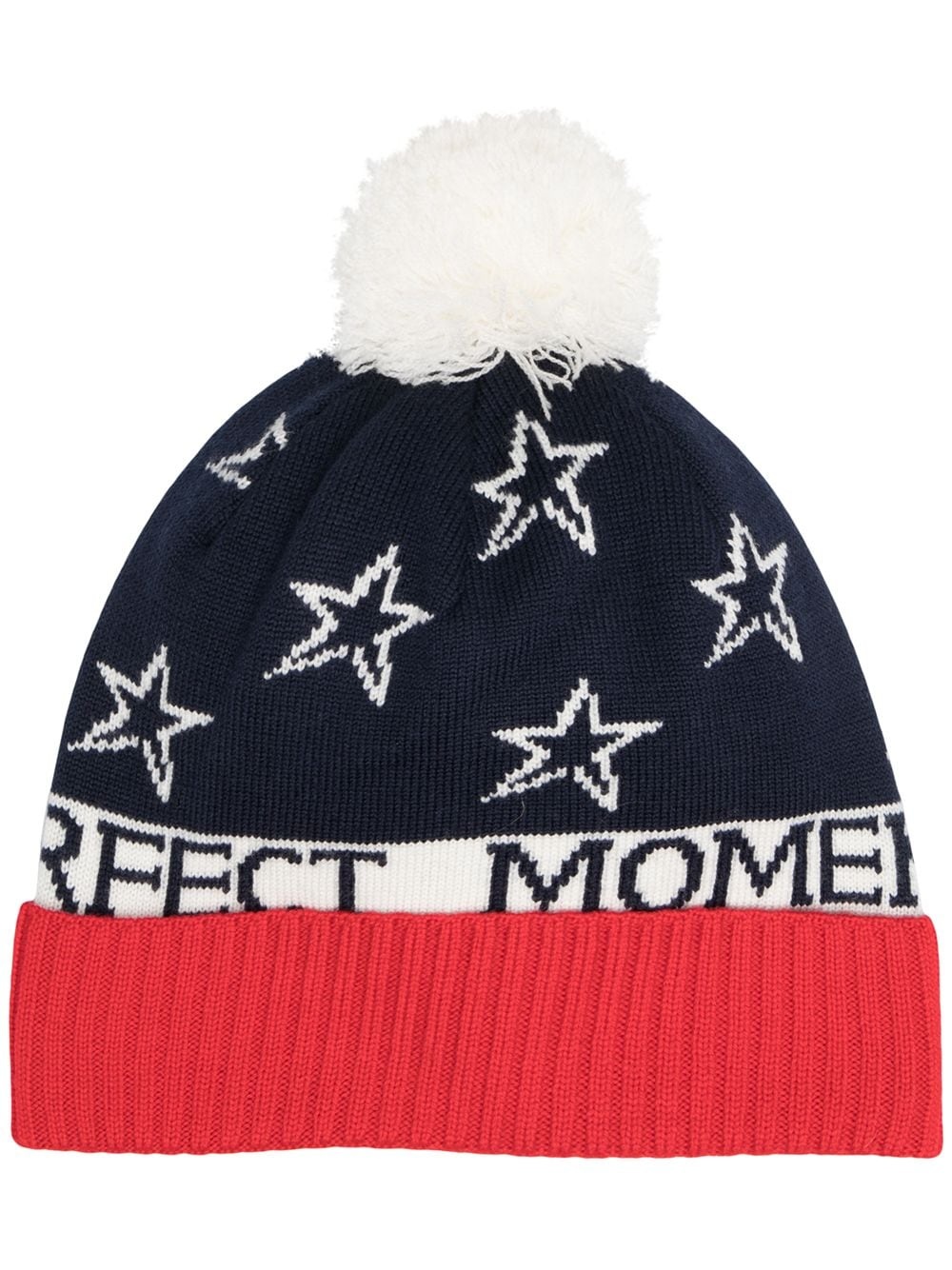 pompom merino beanie hat - 1