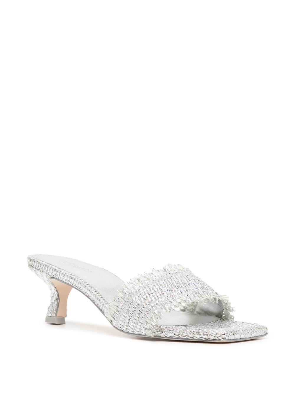 60mm interwoven metallic mules - 2