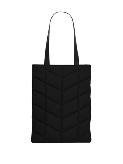 SAINT LAURENT chevron-quilt puffer tote outlook