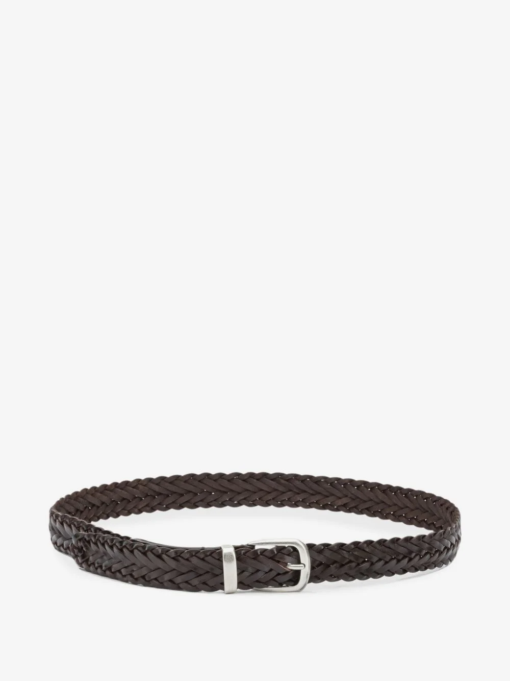 woven leather belt - 1