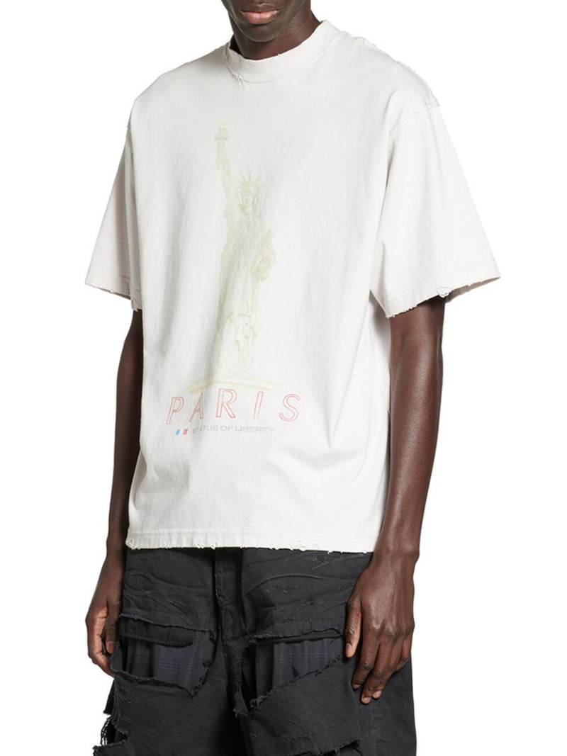 Paris Liberty Medium Fit T-Shirt - Off White 3