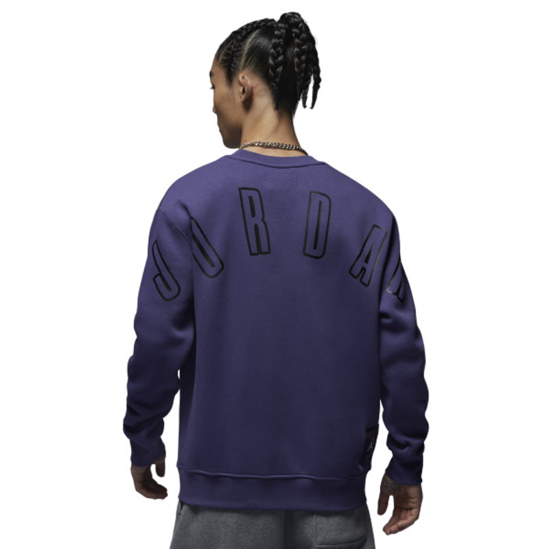 Jordan Air Jordan Flight MVP Graphic Fleece Crew-Neck Sweatshirt 'Blue' FB7020-500 outlook