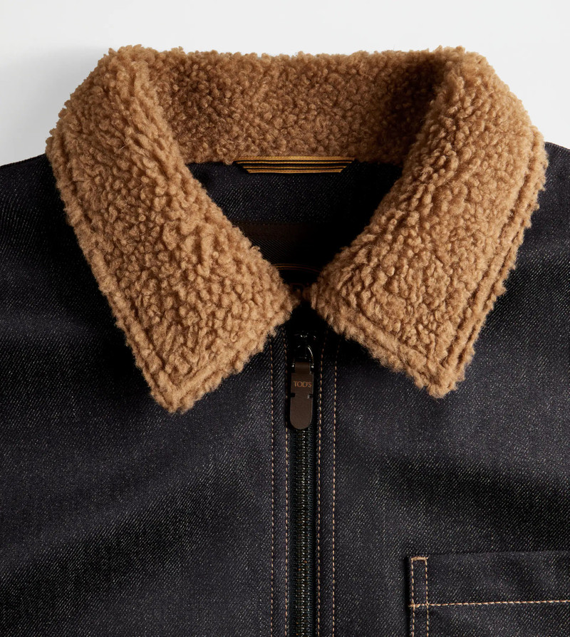 TRUCKER JACKET IN WOOL DENIM - BLUE 8