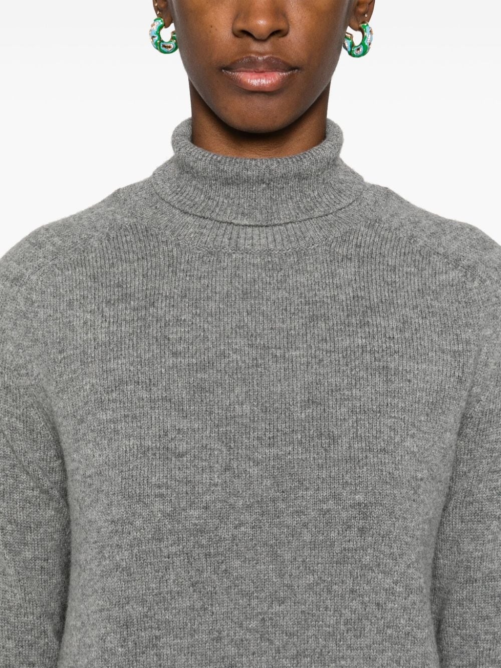 roll-neck wool jumper - 5