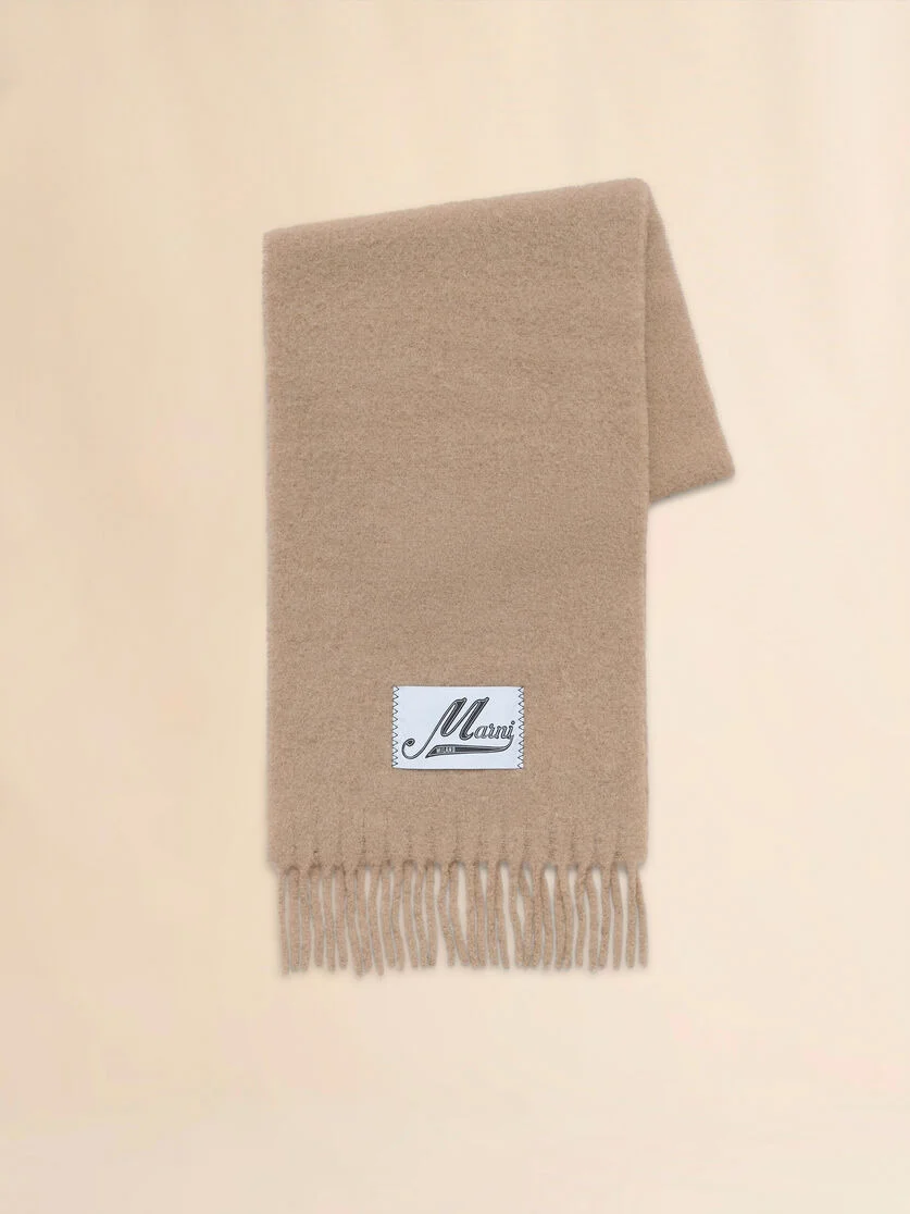 LIGHT PINK ALPACA SCARF - 1