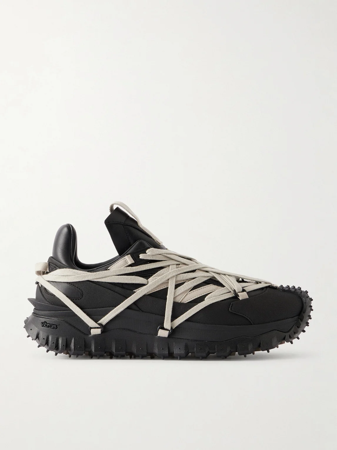 Moncler Trailgrip Megalace® Leather and Rubber Sneakers - 1