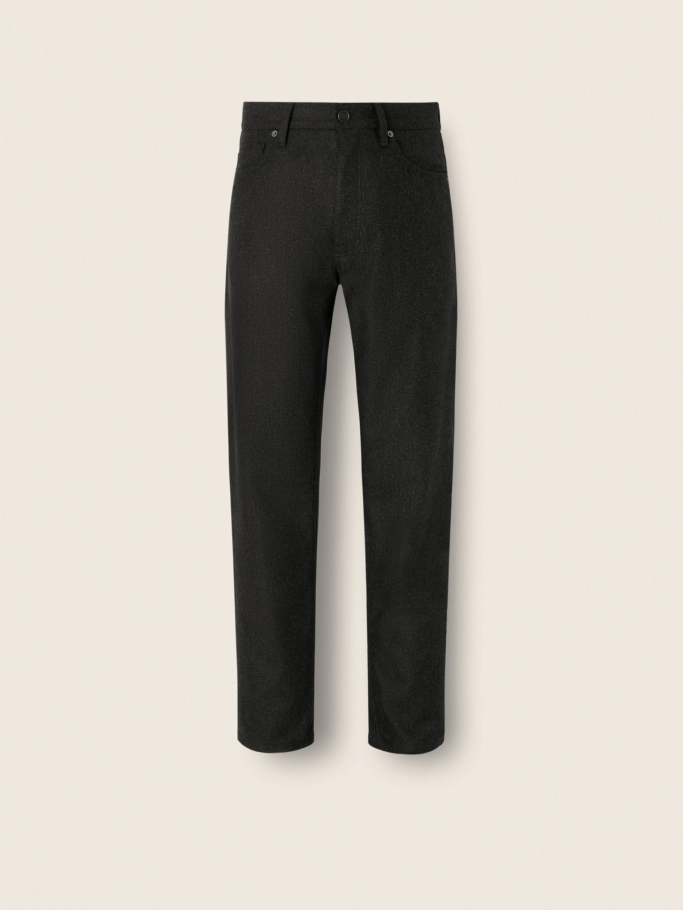 DARK GREY WOOL AND CASHMERE ROCCIA PANTS - 1