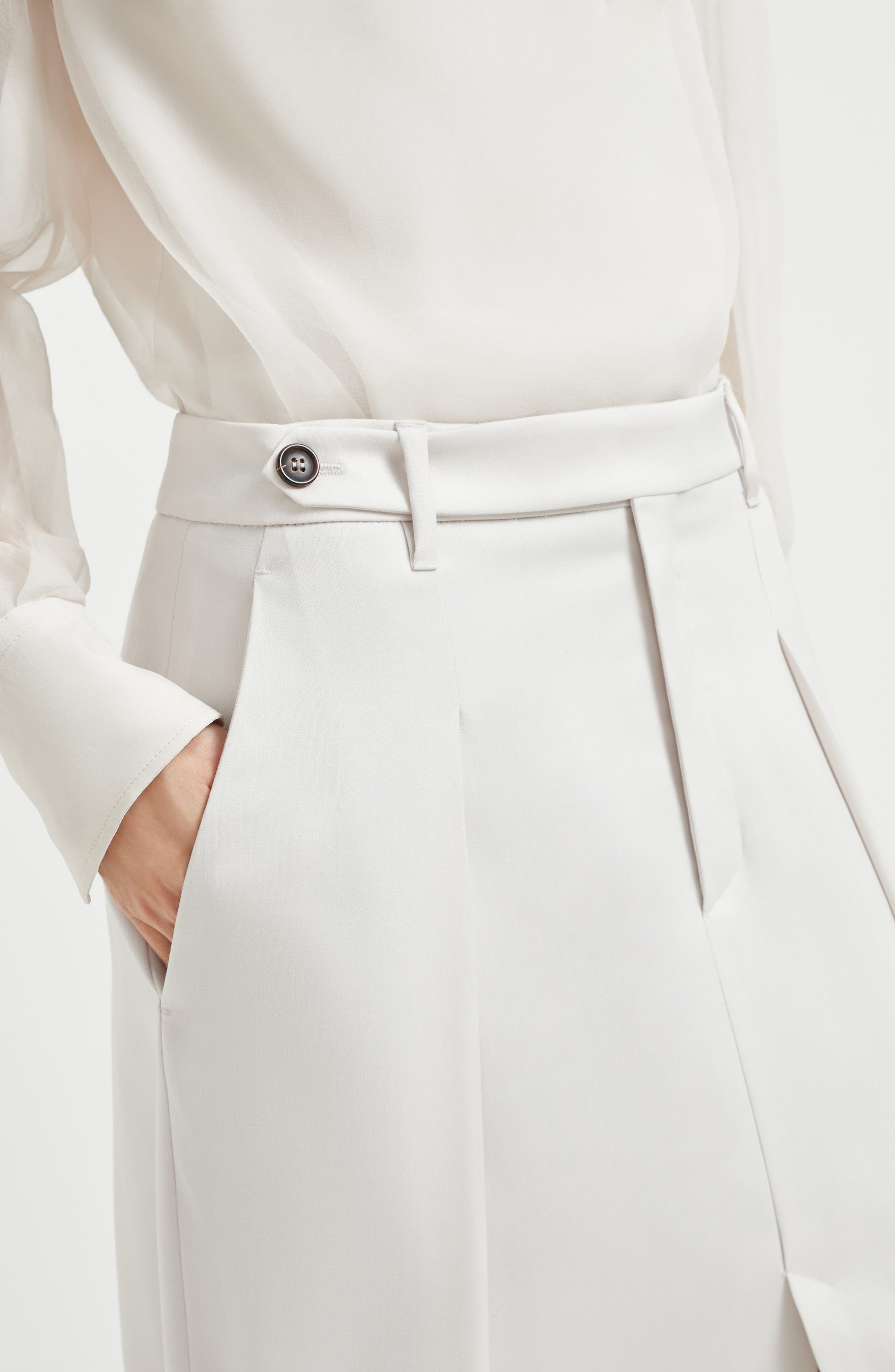 Brunello Cucinelli Curved sartorial skirt in Panama at Nordstrom - 4