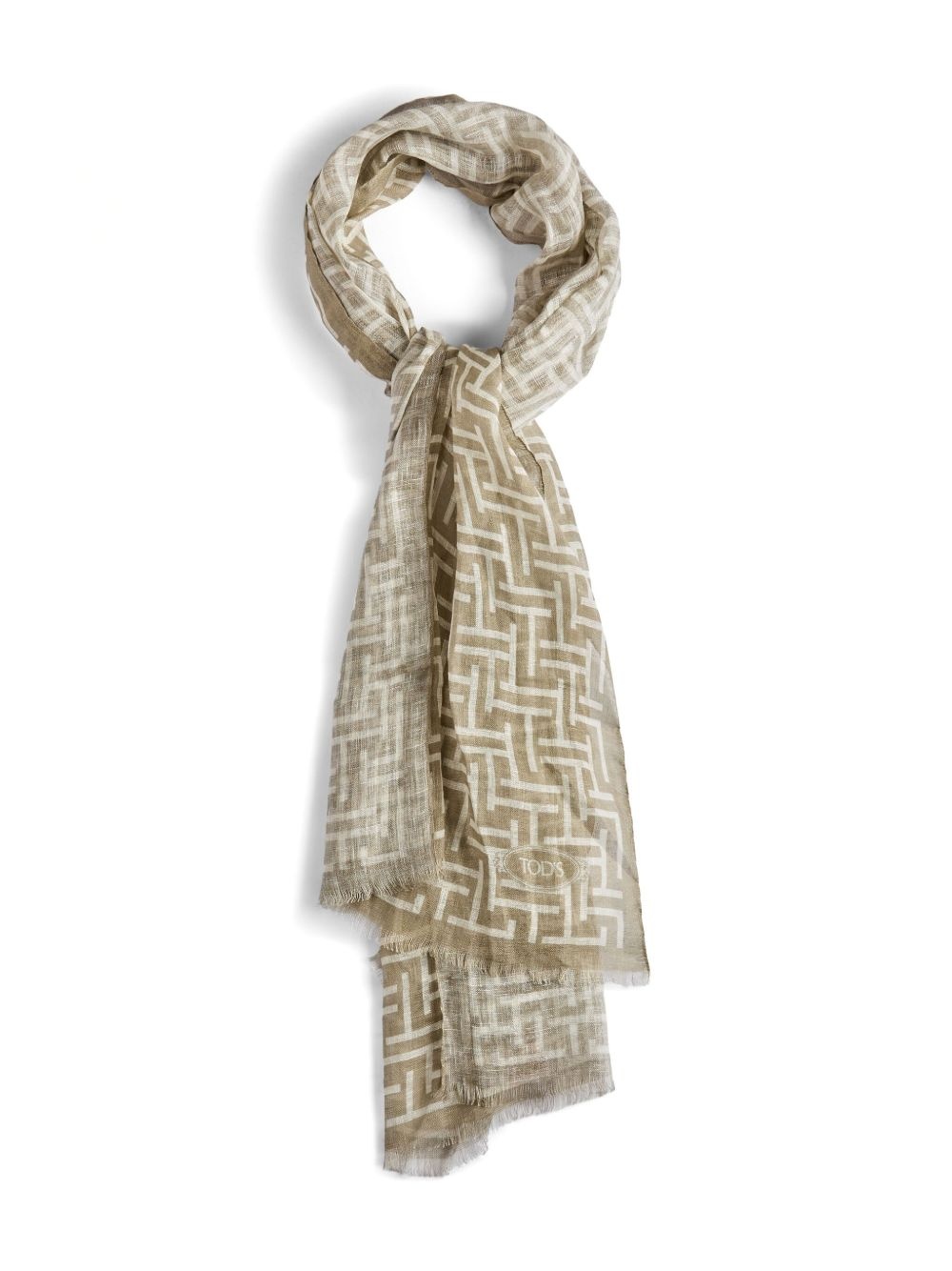 logo-jacquard scarf - 1
