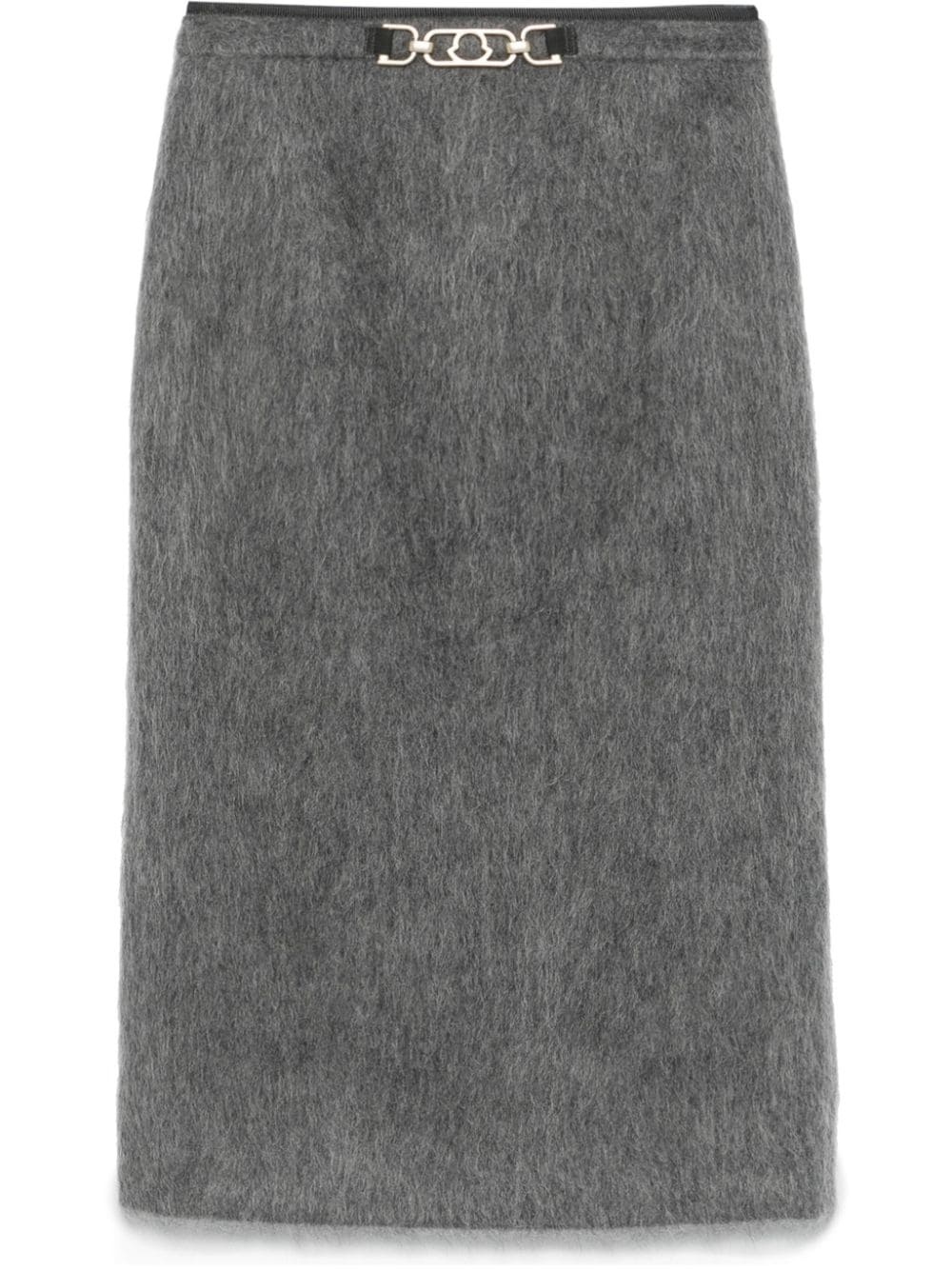brushed-effect midi skirt - 1