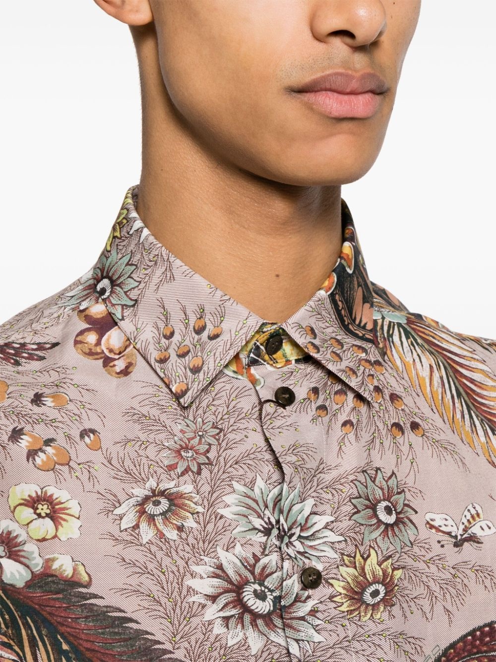 floral-print bowling shirt - 5